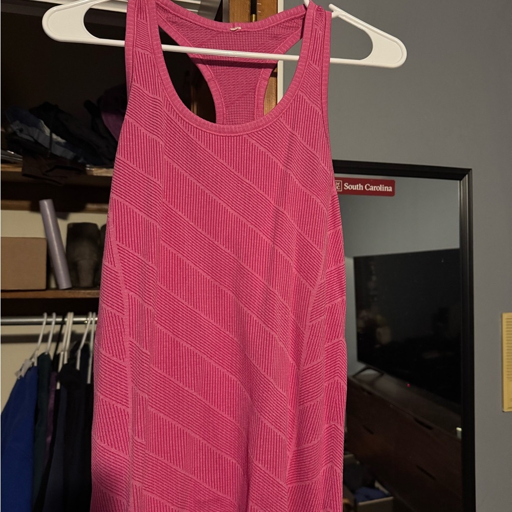 lululemon athletica Pink Textured Racerback Tank